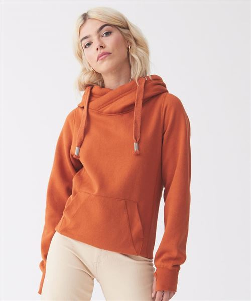 Cross neck hoodie women's Clearance